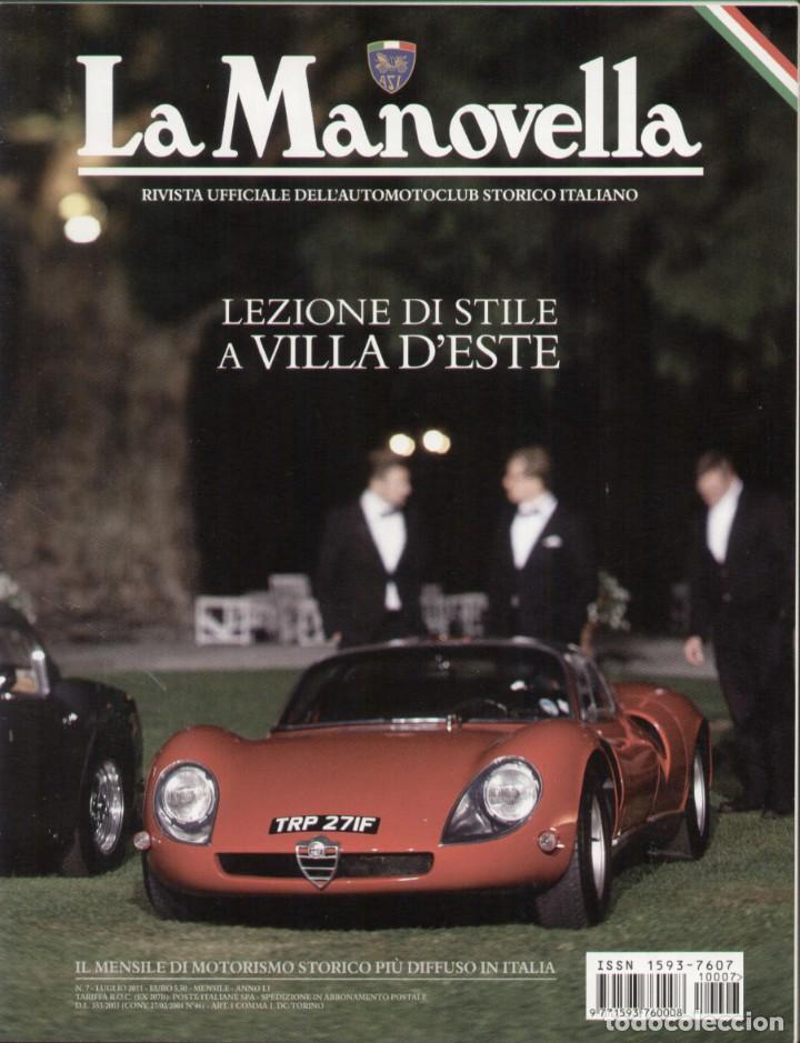 Carros: revista LA MANOVELLA 2011 No 7 Luglio ASI Auto Moto Storiche - en italiano