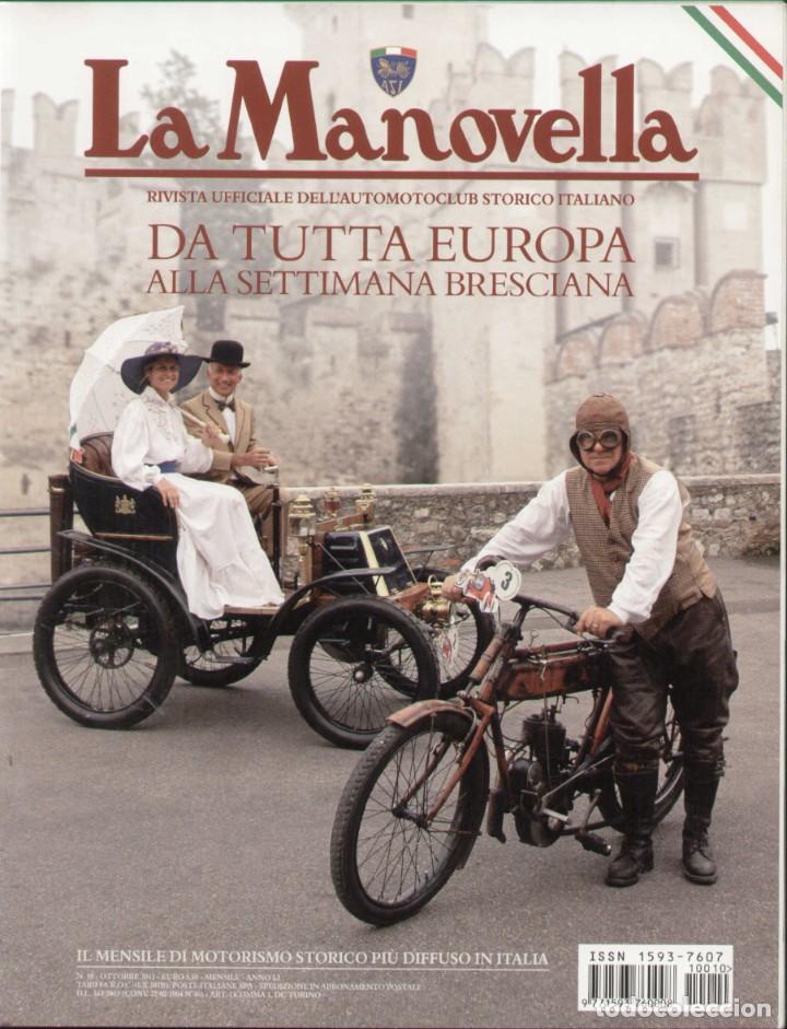 Carros: revista LA MANOVELLA 2011 No 10 Ottobre ASI Auto Moto Storiche - en italiano