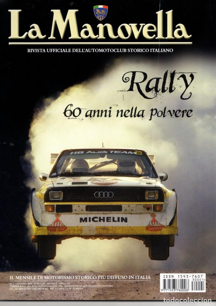 Carros: revista LA MANOVELLA 2013 No 1 Gennaio ASI Auto Moto Storiche - en italiano