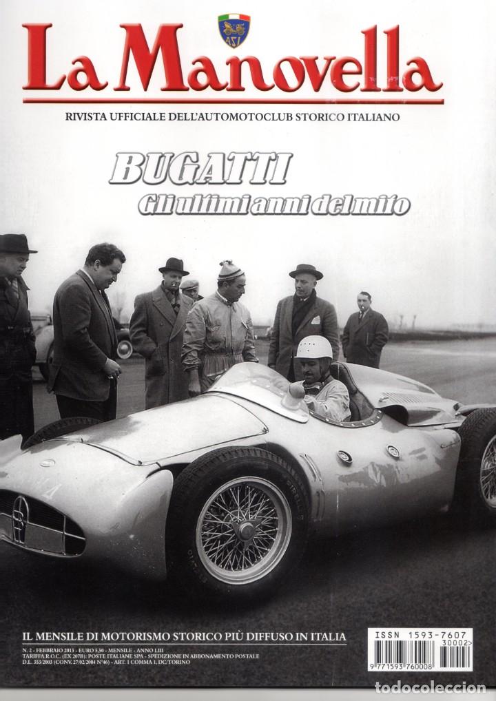 Cars: revista LA MANOVELLA 2013 No 2 Febbraio ASI Auto Moto Storiche - BUGATTI - en italiano