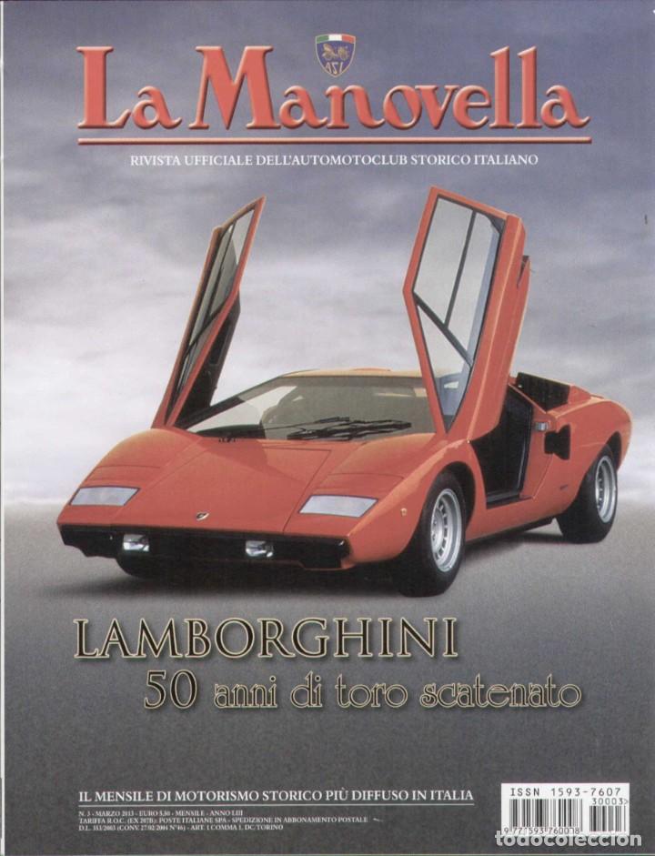 Cars: revista LA MANOVELLA 2013 No 3 Marzo ASI Auto Moto Storiche LAMBORGHINI - en italiano
