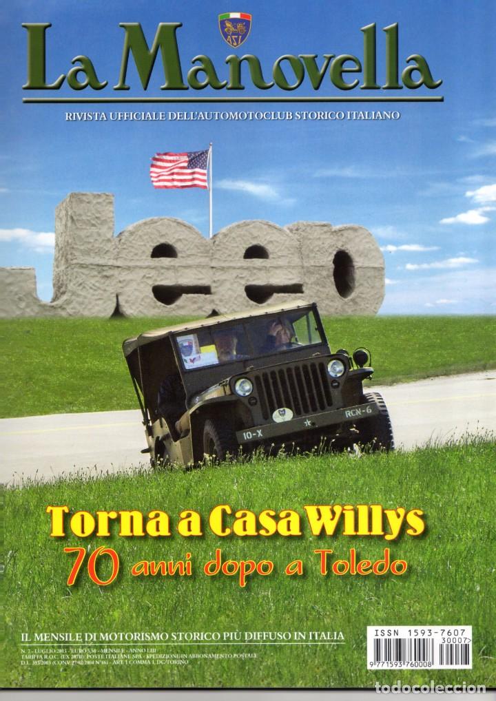 Coches: revista LA MANOVELLA 2013 No 7 Luglio ASI Auto Moto Storiche - Willis - en italiano