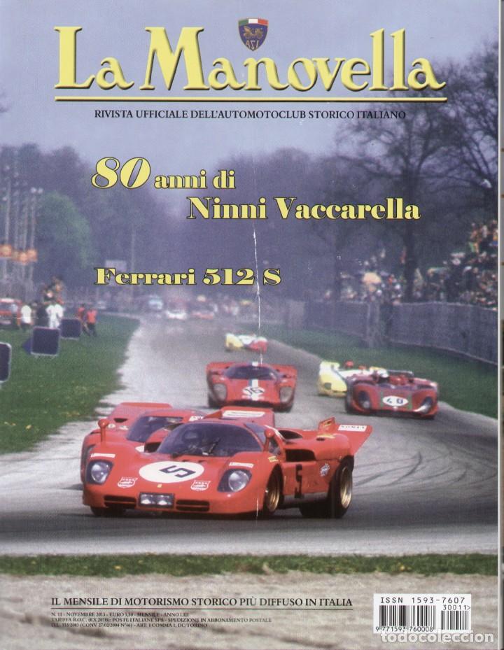 Coches: revista LA MANOVELLA 2013 No 11 Novembre ASI Auto Moto Storiche - en italiano