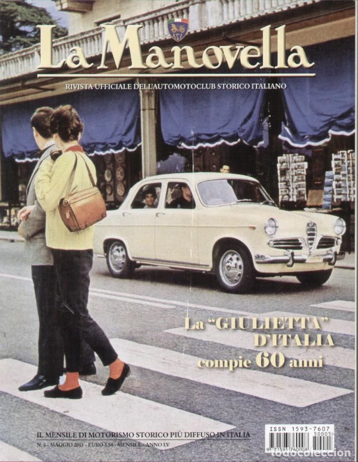 Carros: revista LA MANOVELLA 2015 No 5 Maggio ASI Auto Moto Storiche - en italiano