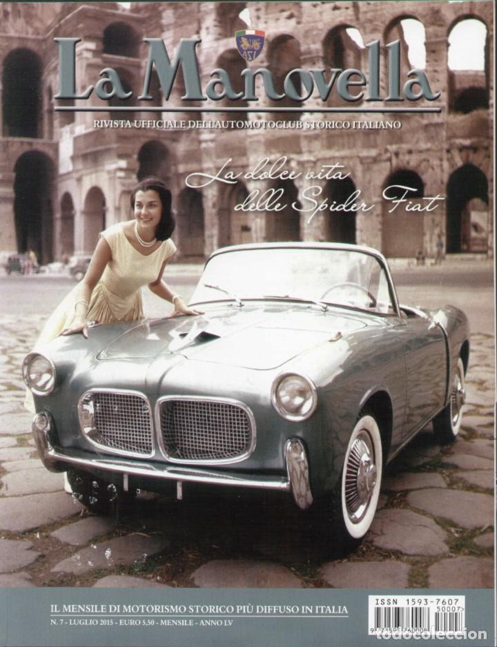 Carros: revista LA MANOVELLA 2015 No 7 Luglio ASI Auto Moto Storiche - en italiano