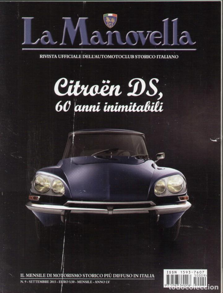 Autos: revista LA MANOVELLA 2015 No 9 Settembre ASI Auto Moto Storiche - en italiano