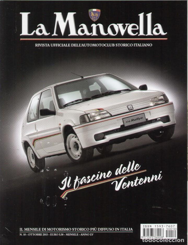 Carros: revista LA MANOVELLA 2015 No 10 Ottobre ASI Auto Moto Storiche - en italiano
