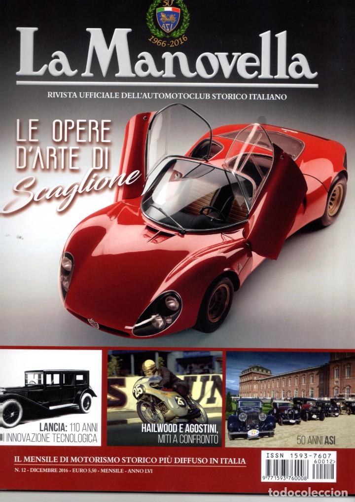 Coches: revista LA MANOVELLA 2016 No 12 Dicembre ASI Auto Moto Storiche - en italiano