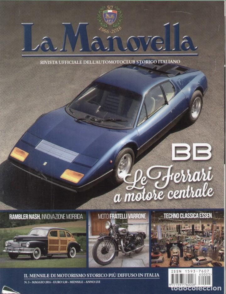Autos: revista LA MANOVELLA 2016 No 5 Maggio ASI Auto Moto Storiche - en italiano
