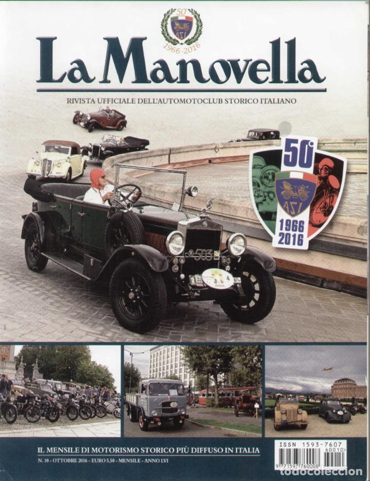 Coches: revista LA MANOVELLA 2016 No 10 Ottobre ASI Auto Moto Storiche - en italiano
