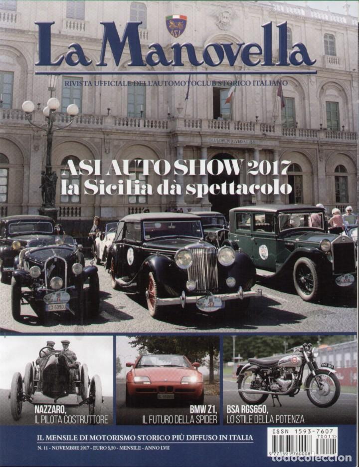 Coches: revista LA MANOVELLA 2017 No 11 Novembre ASI Auto Moto Storiche - en italiano