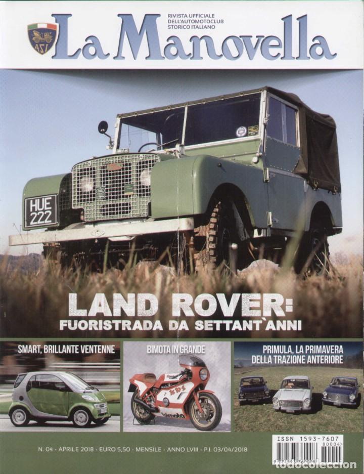 Carros: revista LA MANOVELLA 2018 No 4 Aprile ASI Auto Moto Storiche - en italiano