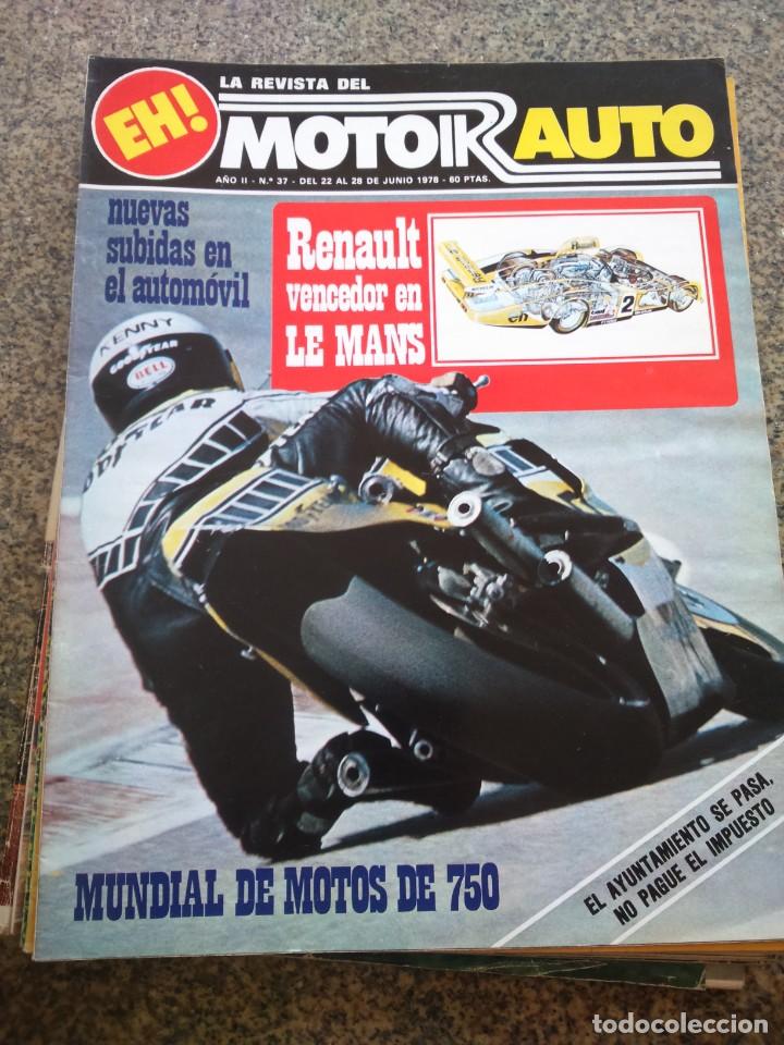 Autos: REVISTA MOTOR AUTO -- N&ordm; 37 - JUNIO 1978 -- MUNDIAL DE MOTOS DE 750 -- RENAULT GANA EN LE MANS --