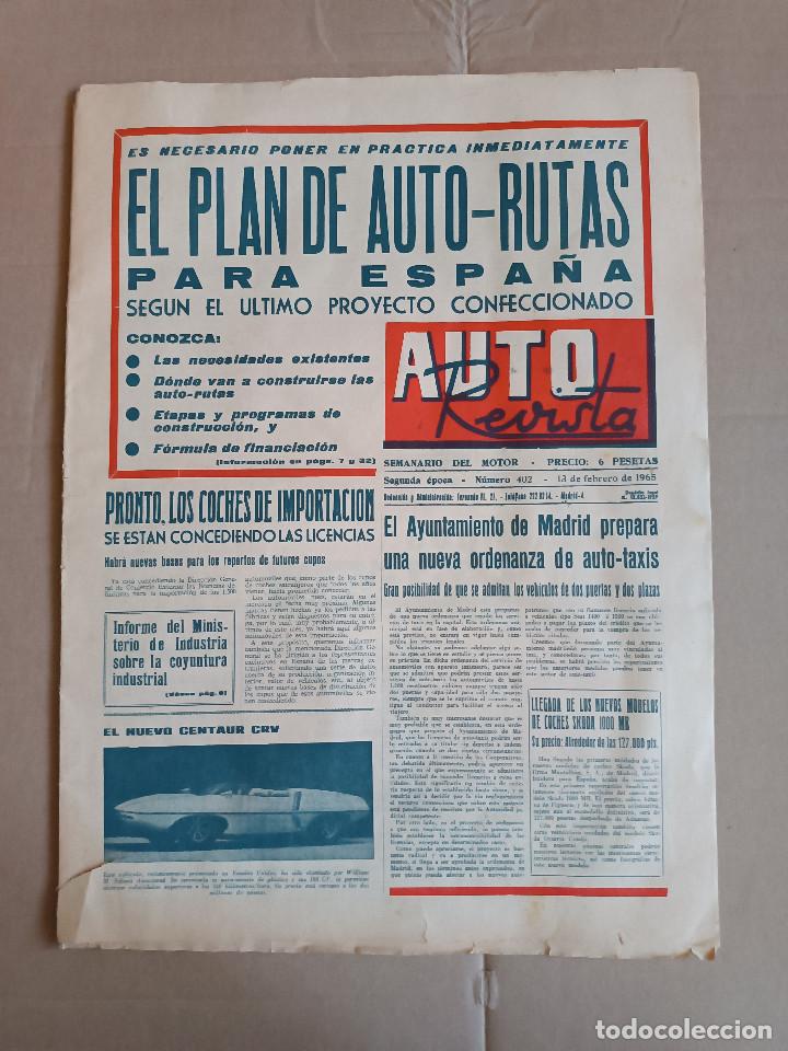 Coches: REVISTA AUTOREVISTA N&ordm; 402 A&Ntilde;O 1965.