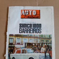 Carros: REVISTA AUTOREVISTA Nº 449 AÑO 1966. EXTRA DEDICADO AL SIMCA 1000 BARREIROS.. Lote 363093485