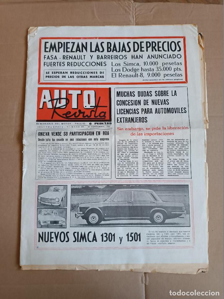 Coches: REVISTA AUTOREVISTA N&ordm; 484 A&Ntilde;O 1966.