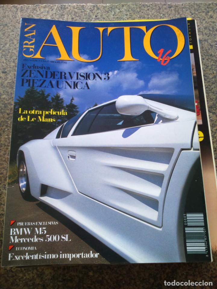 Autos: REVISTA GRAN AUTO 16 -- N&ordm; 5 -- 1989 -- ZENDER VISION 3 / BMW M5 / MERCEDES 500 SL --