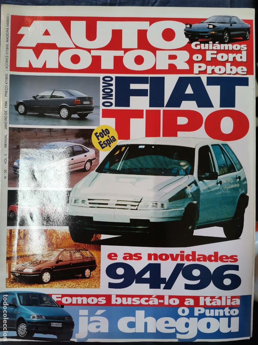 Coches: 1994 REVISTA AUTO MOTOR - FIAT TIPO - FORD PROBE - SEAT CORDOBA