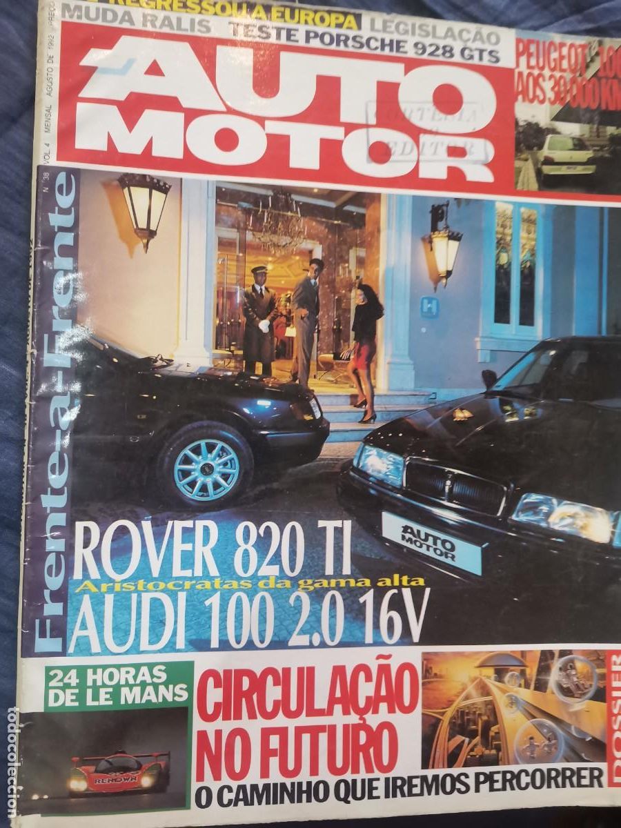 Coches: 1992 REVISTA AUTO MOTOR -24 HORAS DE LE MANS - ROVER 820 TI - AUDI 100 2.0 16V
