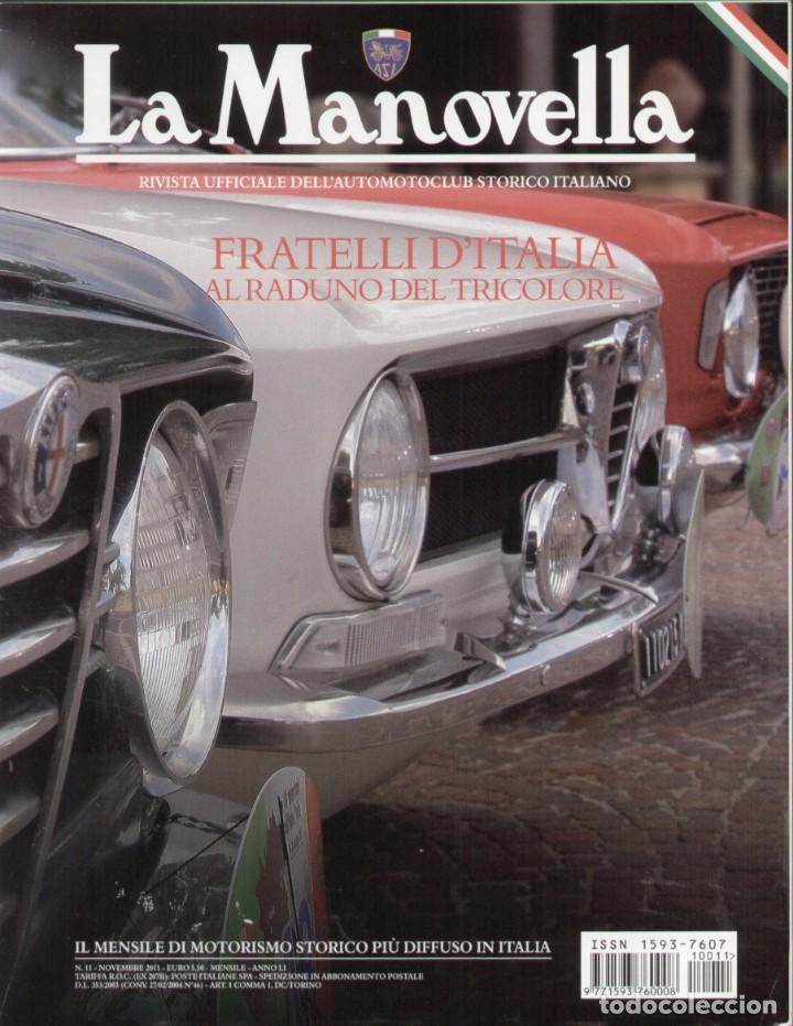 Coches: revista LA MANOVELLA 2011 No 11 Novembre ASI Auto Moto Storiche - en italiano