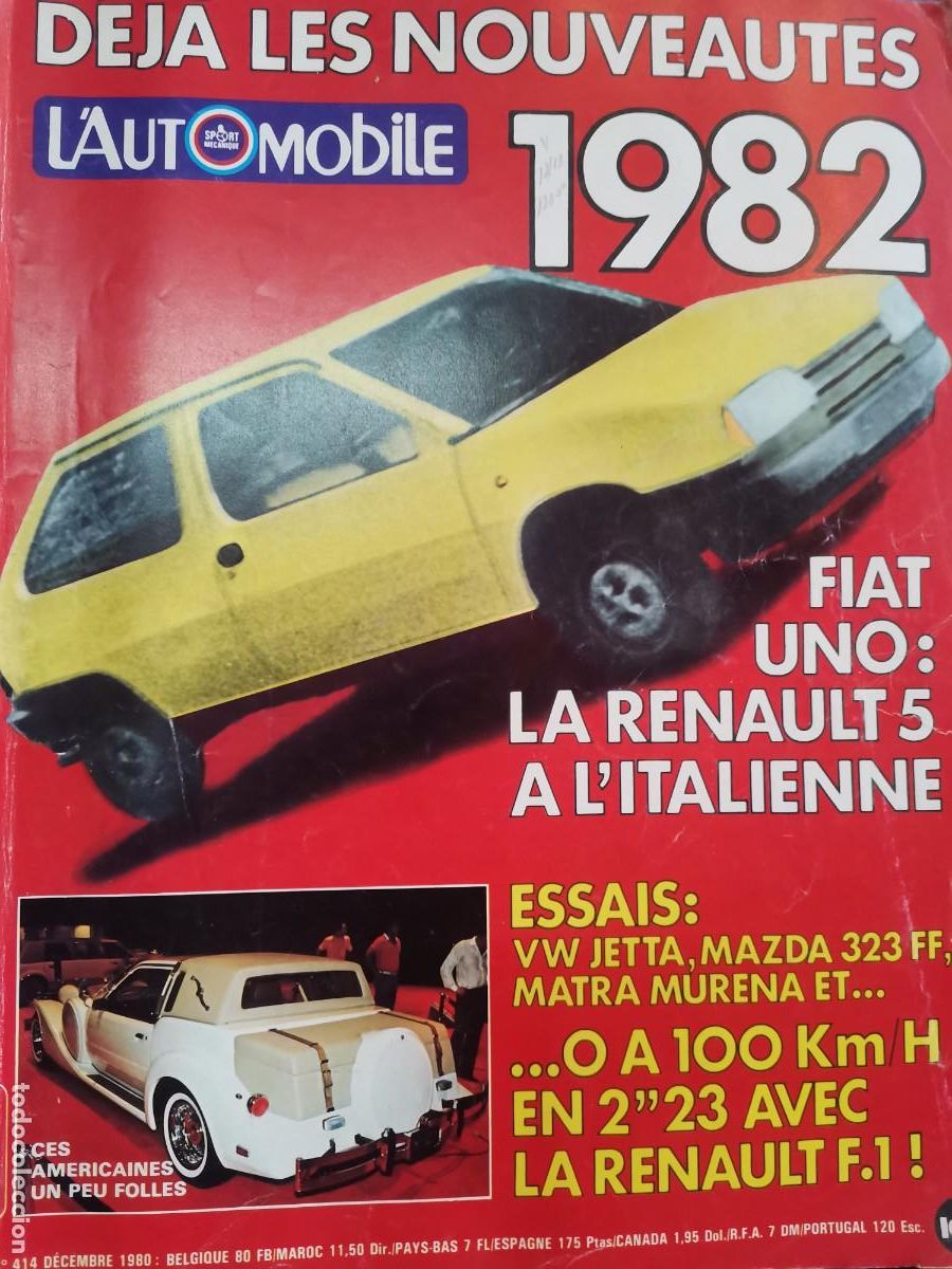 Coches: 1982 REVISTA L`AUTOMOBILE - VW JETTA - MAZDA 323 - MATRA MURENA - FIAT UNO
