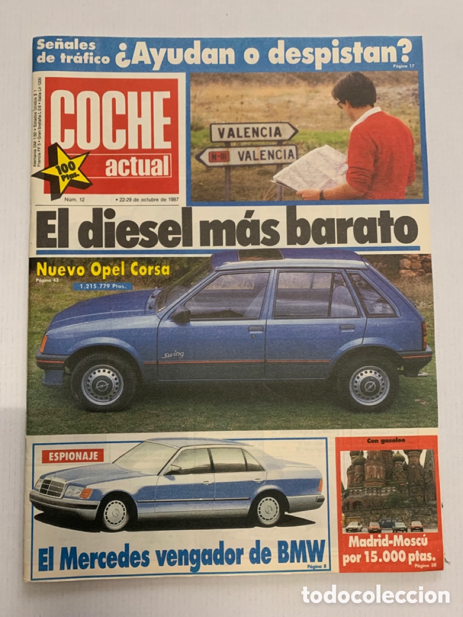 Carros: Revista coche actual n&ordm; 12 de 1987 Opel corsa Renault Alpine V6 turbo
