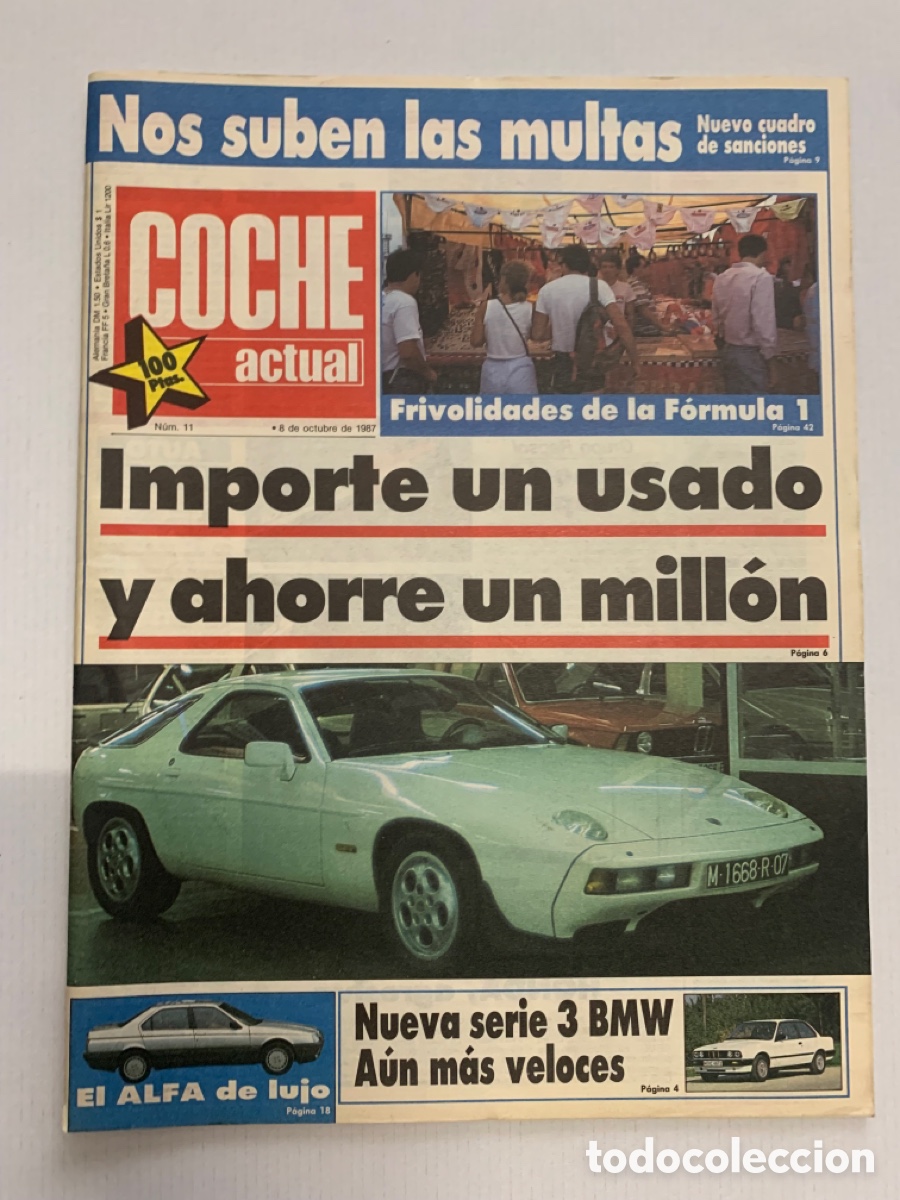 Coches: Revista coche actual n&ordm; 11 de 1987 bmw 318i 324 td alfa 164