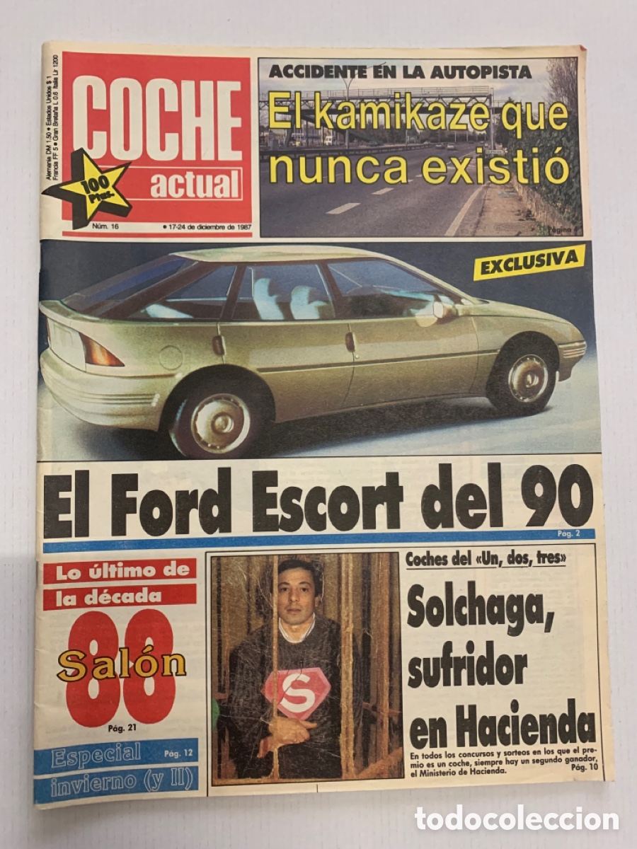 Coches: Revista coche actual n&ordm; 16 de 1987 ford escort lancia thema 8.32