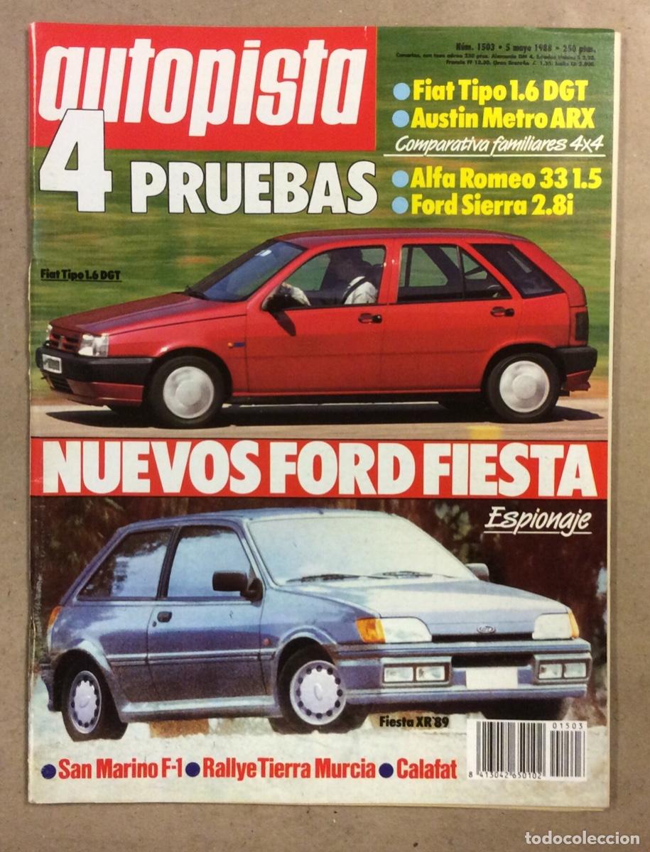Voitures: AUTOPISTA N&deg; 1503 (1988). FORD FIESTA, ALFA ROMEO 33, FORD SIERRA 2.8i,...