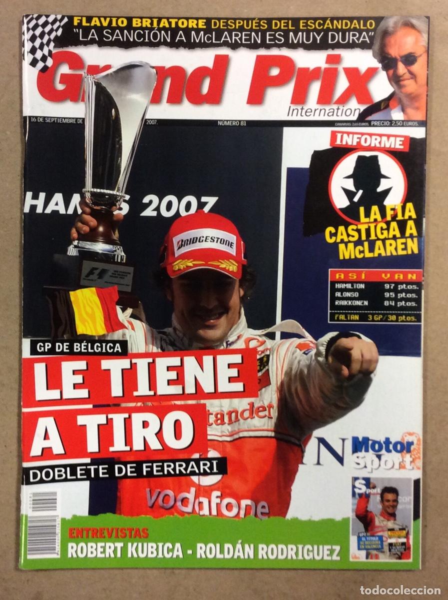 Carros: GRAND PRIX INTERNATIONAL N&deg; 81 (2007). G.P. B&Eacute;LGICA, FERNANDO ALONSO, KUBICA, BRIATORE,
