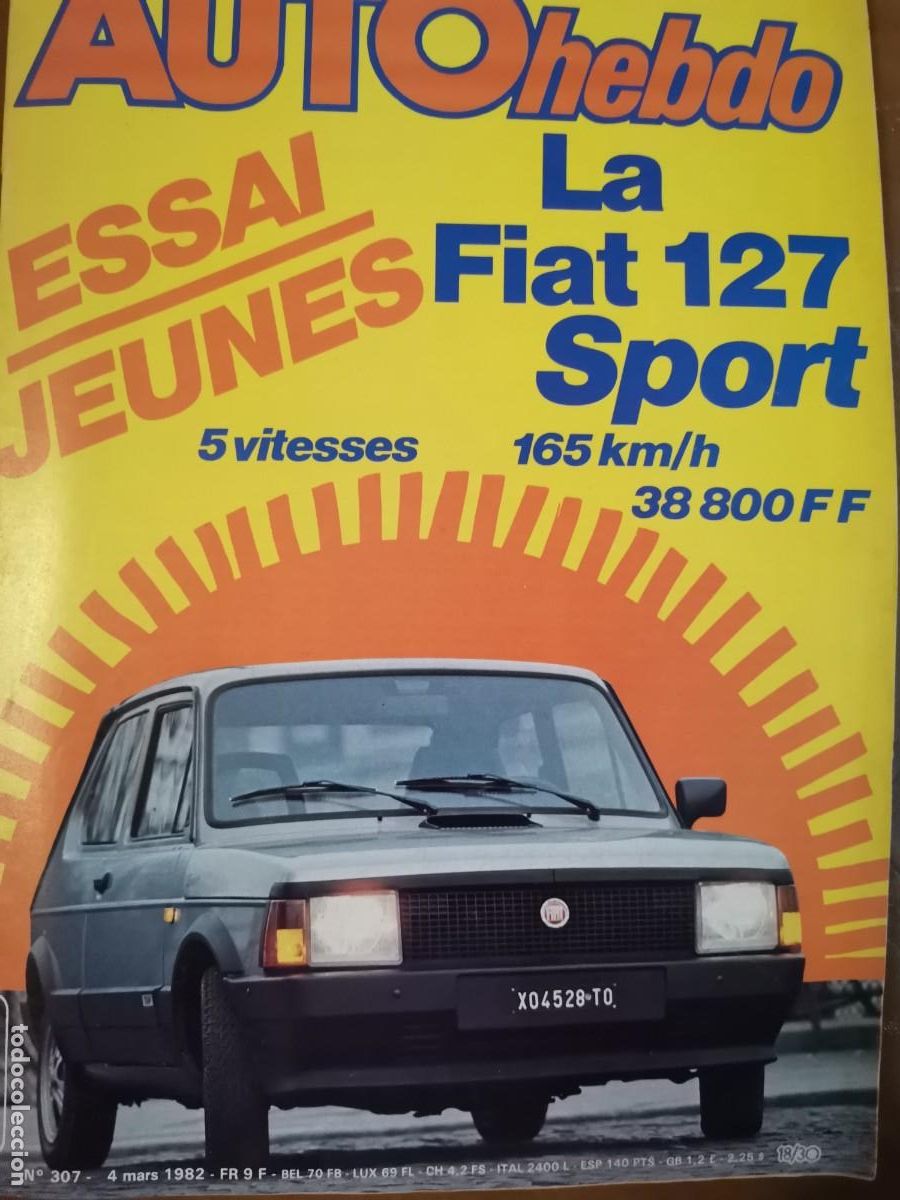 Coches: 1982 REVISTA AUTO HEBDO - ENSAIO FIAT 127 SPORT