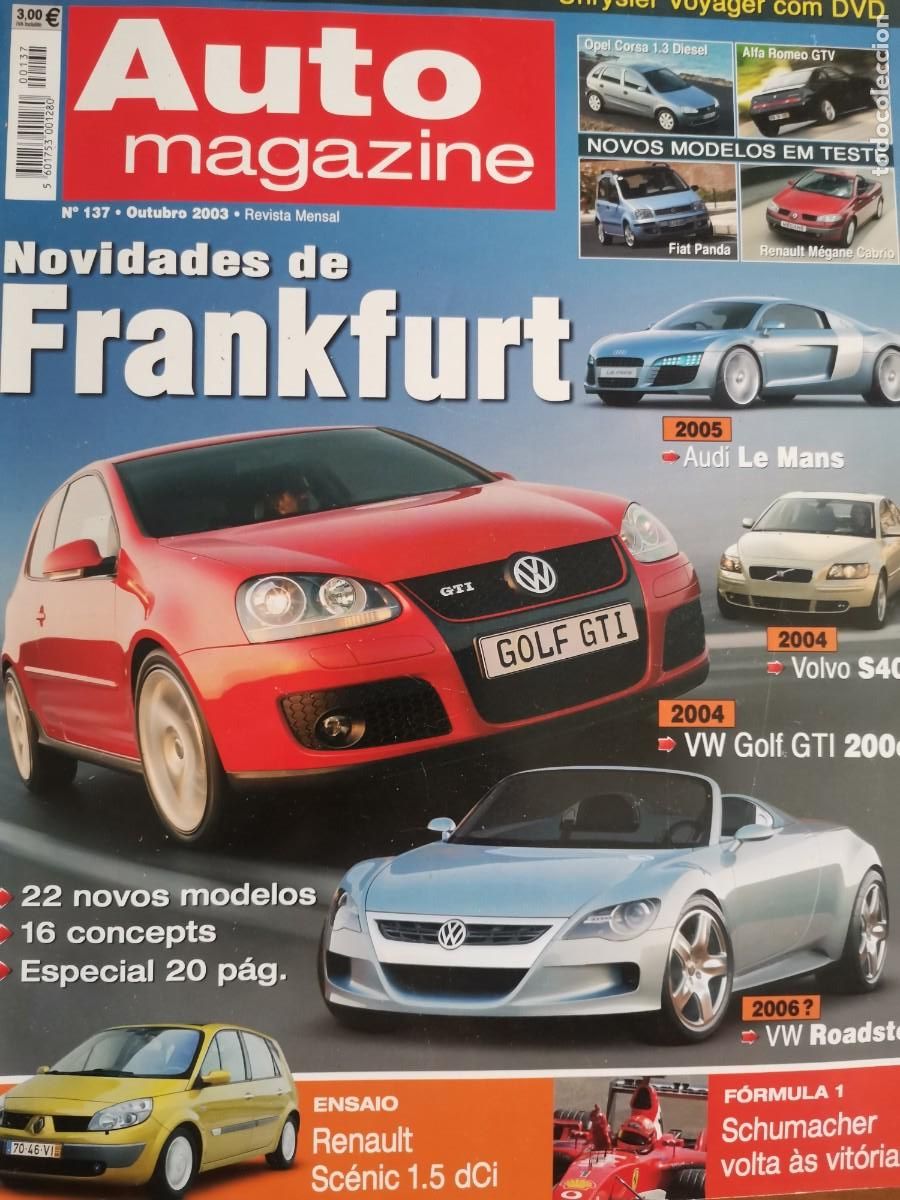 Coches: 2003 REVISTA AUTO MAGAZINE - AUDI LE MANS - VW GOLF GTI - FIAT PANDA