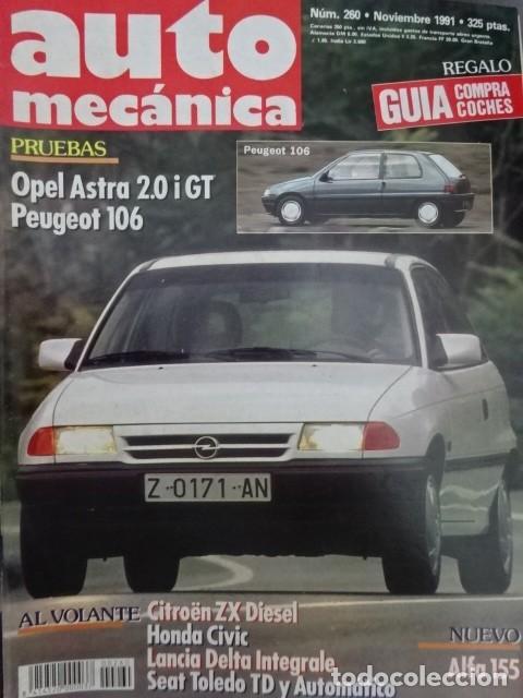 Coches: REVISTA AUTOMECANICA 260 Opel ASTRA Lancia Delta Integrale Alfa Romeo 155 Nissan Sunny Gti BMW E1