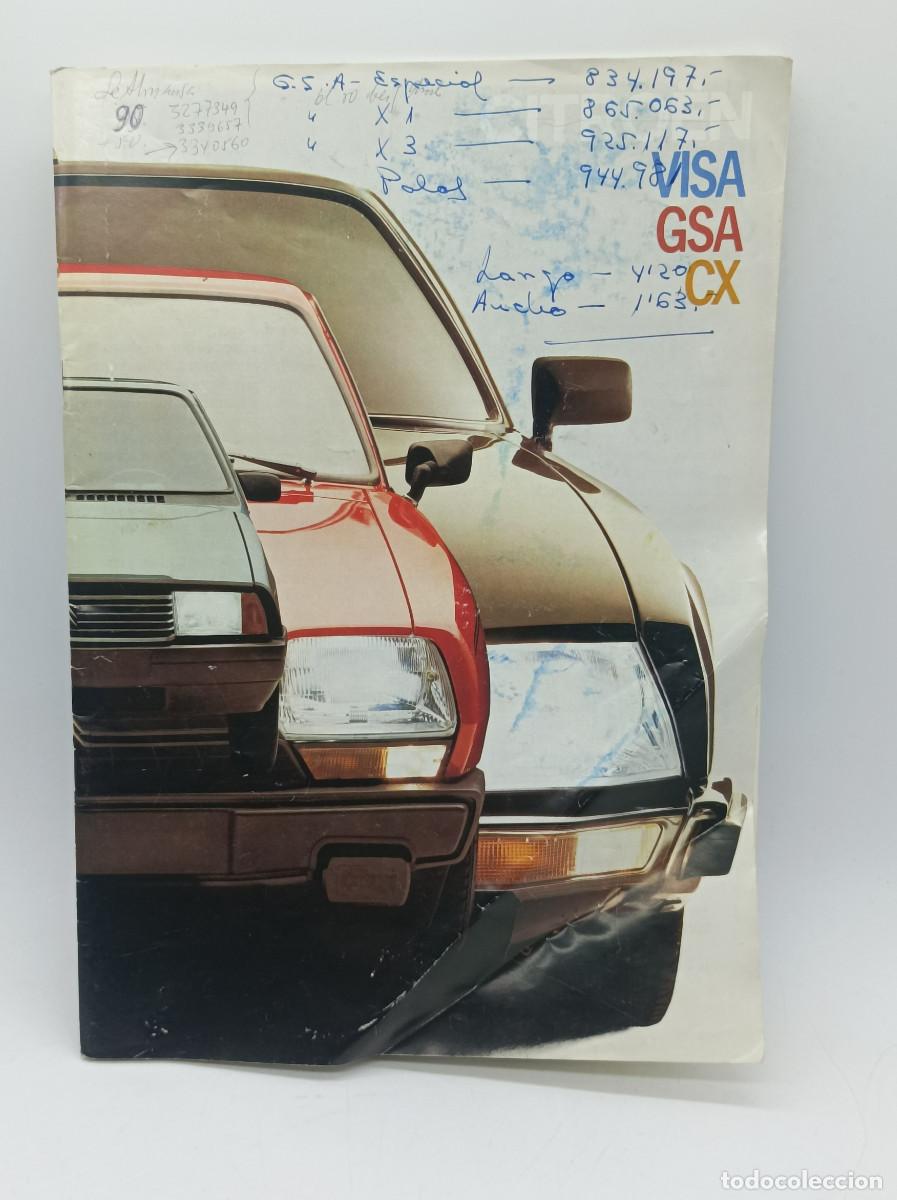 Coches: CATALOGO CITROEN -VISA -GSA-CX - Foto 1