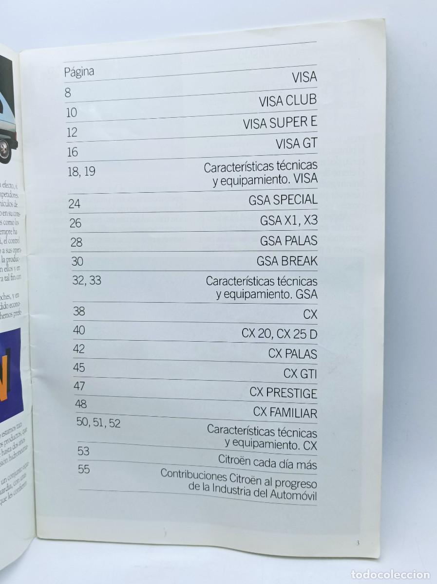 Coches: CATALOGO CITROEN -VISA -GSA-CX - Foto 2