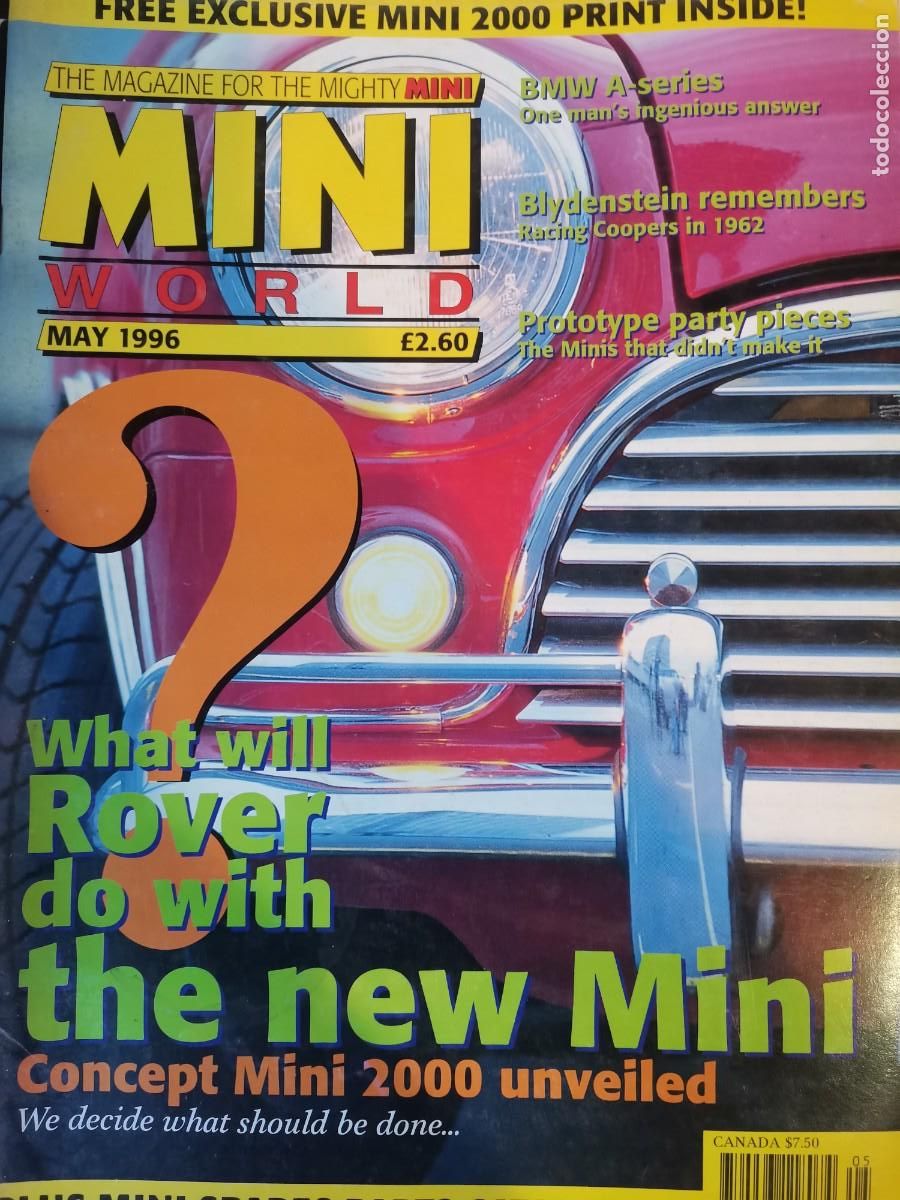 Coches: 1996 REVISTA MINI WORLD - WHAT WILL ROVER DO WITH THE NEW MINI