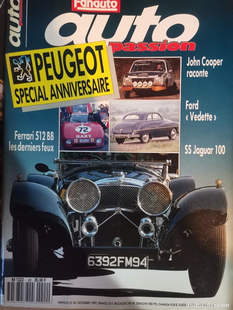 Coches: 1990 REVISTA AUTO PASSION - FERRARI 512 BB - SS JAGUAR 100 - FORD VEDETTE
