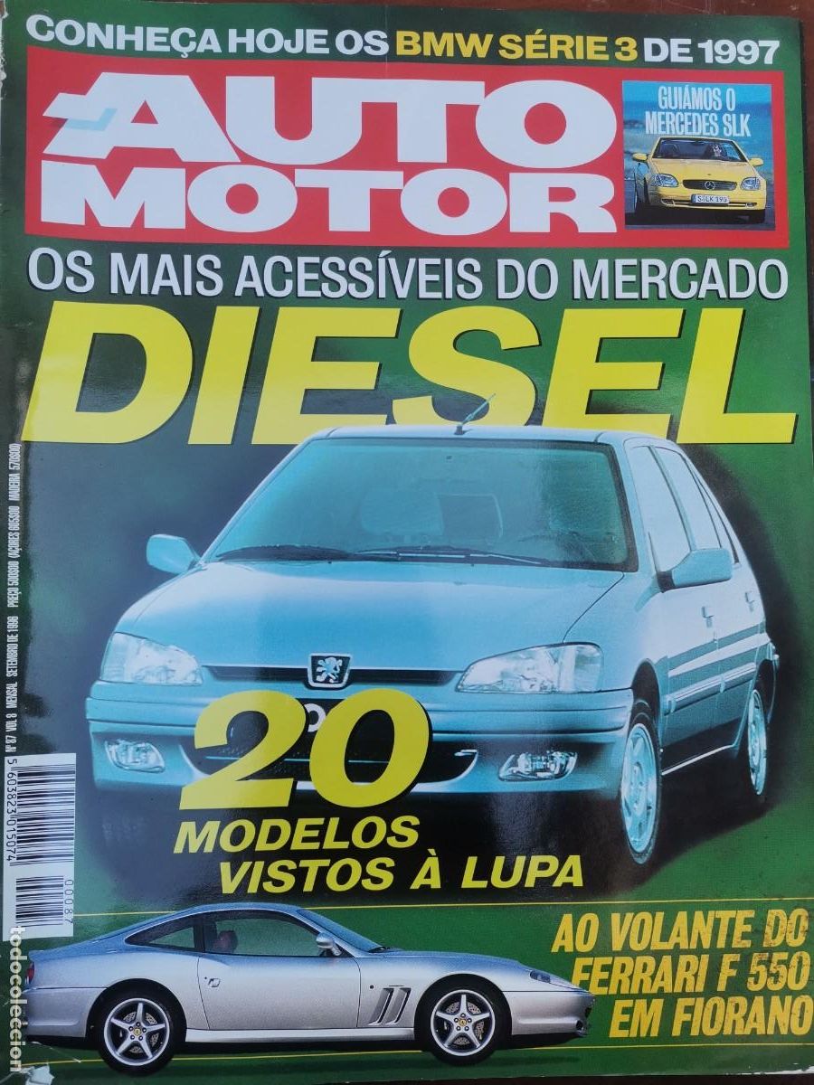 Coches: 1996 REVISTA AUTO MOTOR - FERRARI F550 - MERCEDES SLK - 20 MODELOS DIESEL