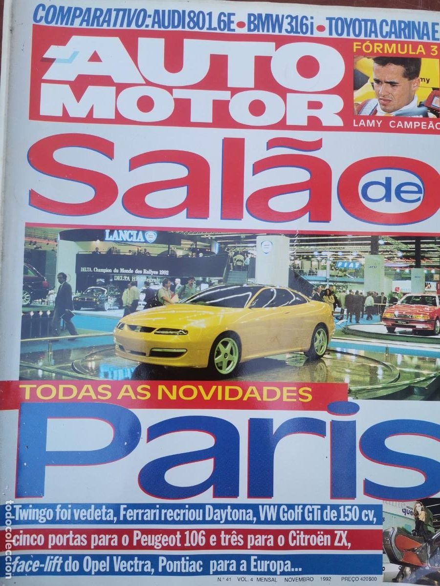 Coches: 1992 REVISTA AUTO MOTOR - SALON DE PARIS - GOLF GTI - CITROEN ZX - OPEL VECTRA