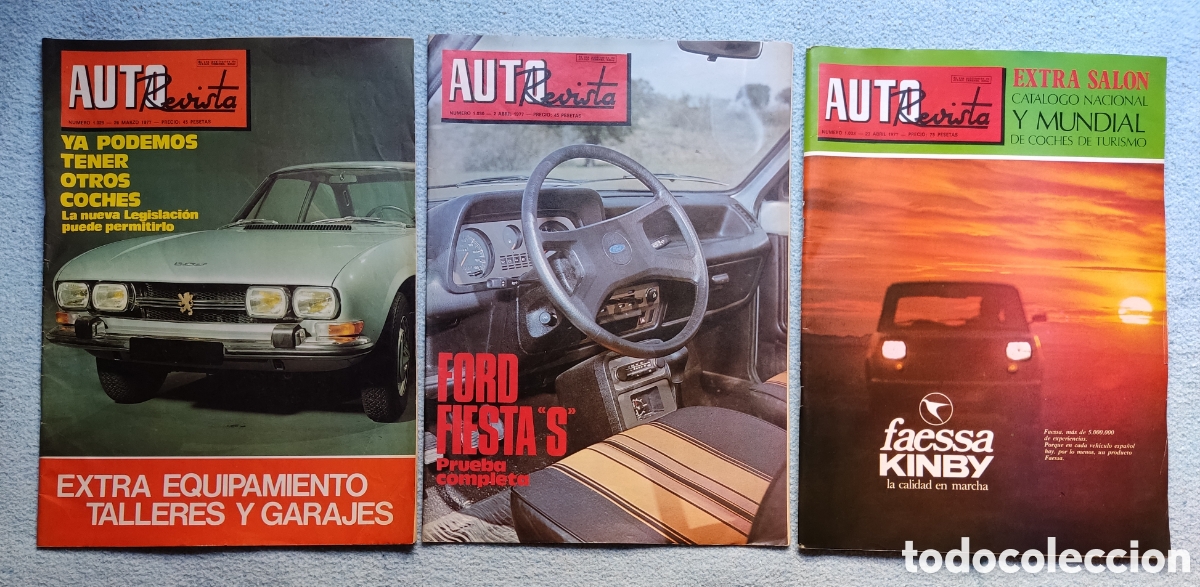 Auto: AUTO REVISTA LOTE 3 N&deg; 1029 - 1030 - 1033 A&Ntilde;O 1977