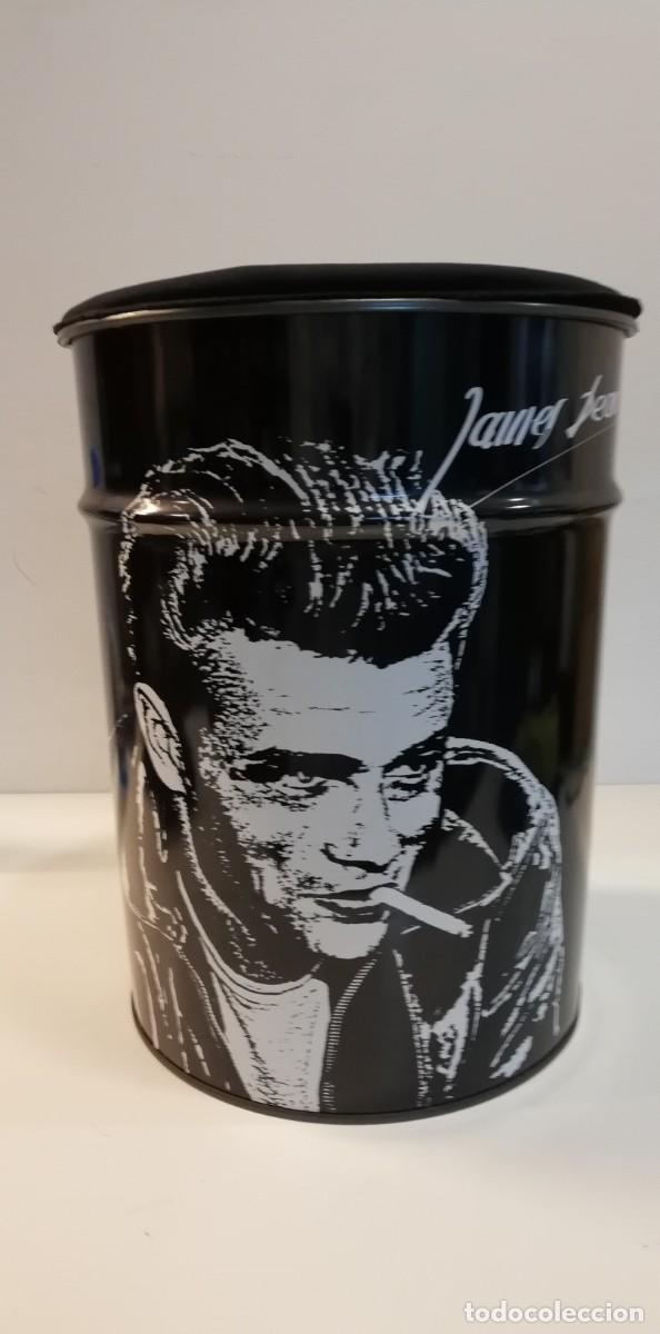 Coches: 423- PUFF CUBO METAL JAMES DEAN - Foto 1