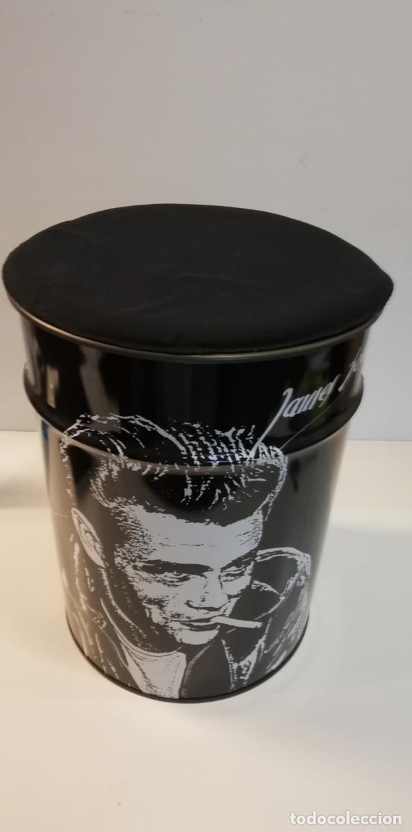 Coches: 423- PUFF CUBO METAL JAMES DEAN - Foto 3