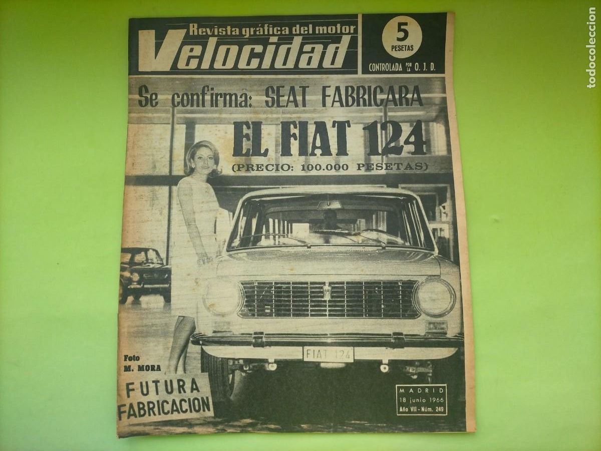 Coches: REVISTA VELOCIDAD N&ordm; 249 A&Ntilde;O 1966 - RENAULT 8 GORDINI - MOTOR CELTA DIESEL