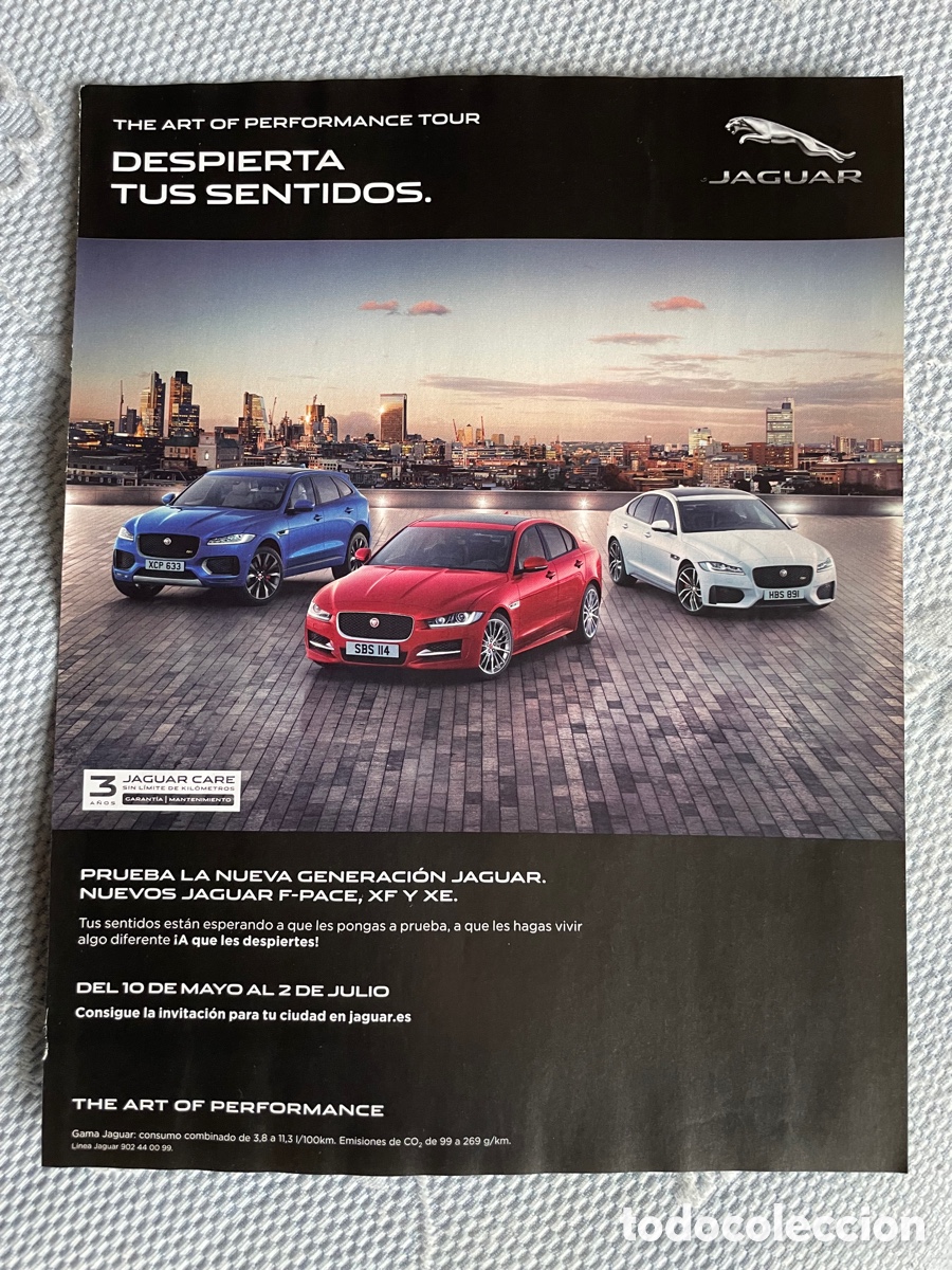 Coches: Jaguar F- PACE, XF Y XE / hoja de publicidad