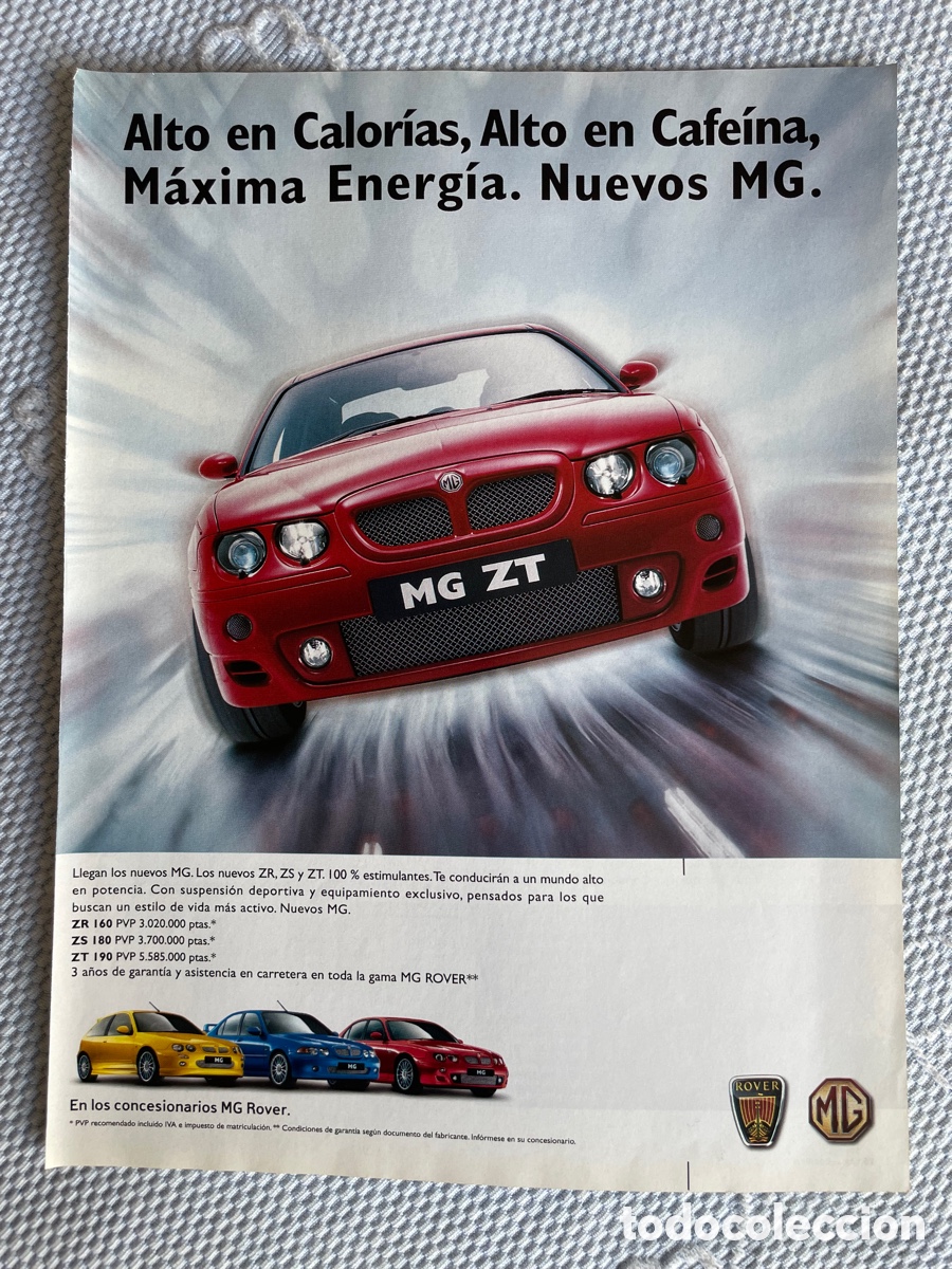 Coches: Rover MG / Hoja de publicidad