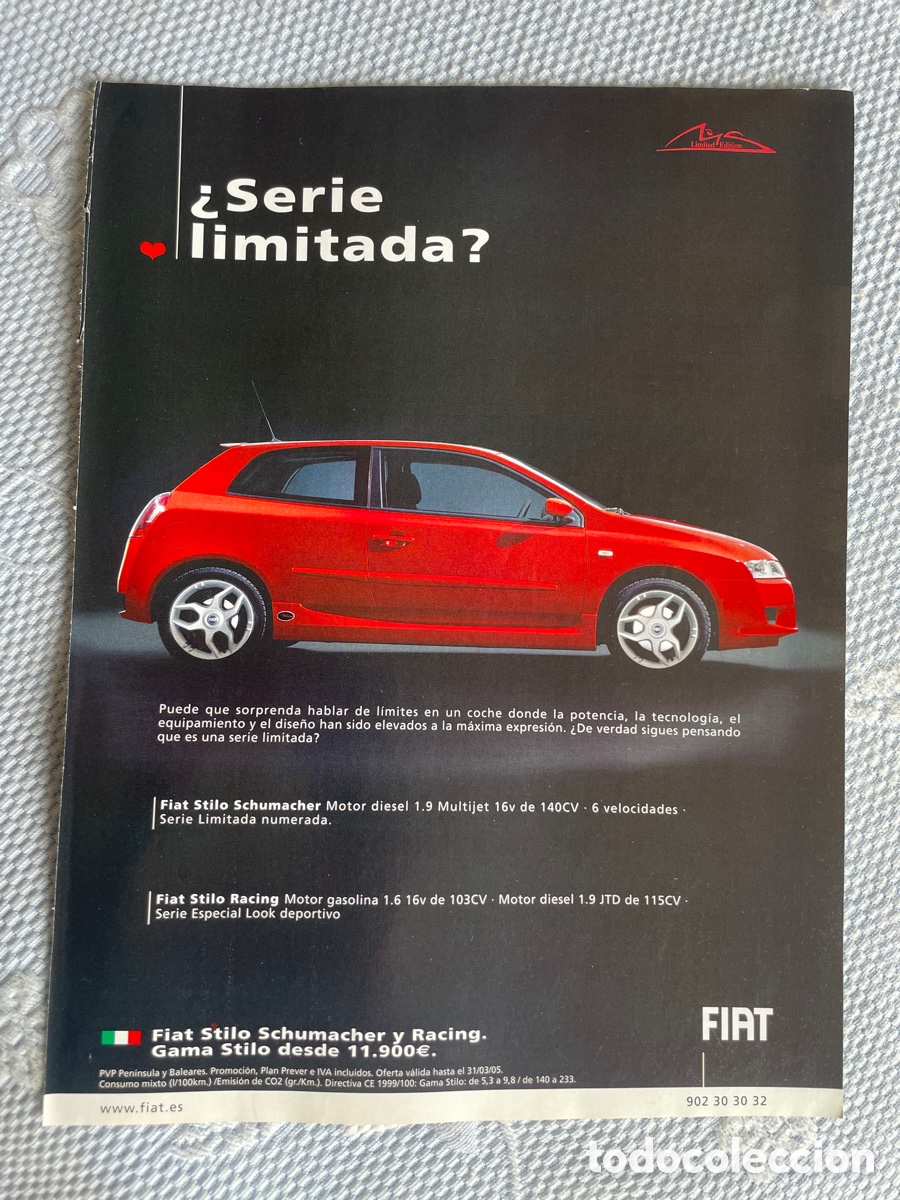 Coches: Fiat Stilo / Hoja de publicidad