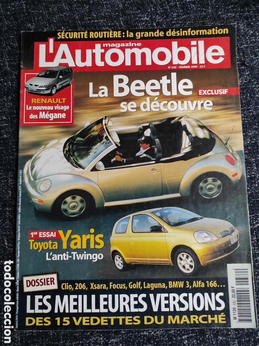 Coches: L&acute;AUTOMOBILE N&ordm; 632 TOYOTA YARIS 1.0 , SALON DE DETROIT EDICION EN FRANCES A&Ntilde;O 1999