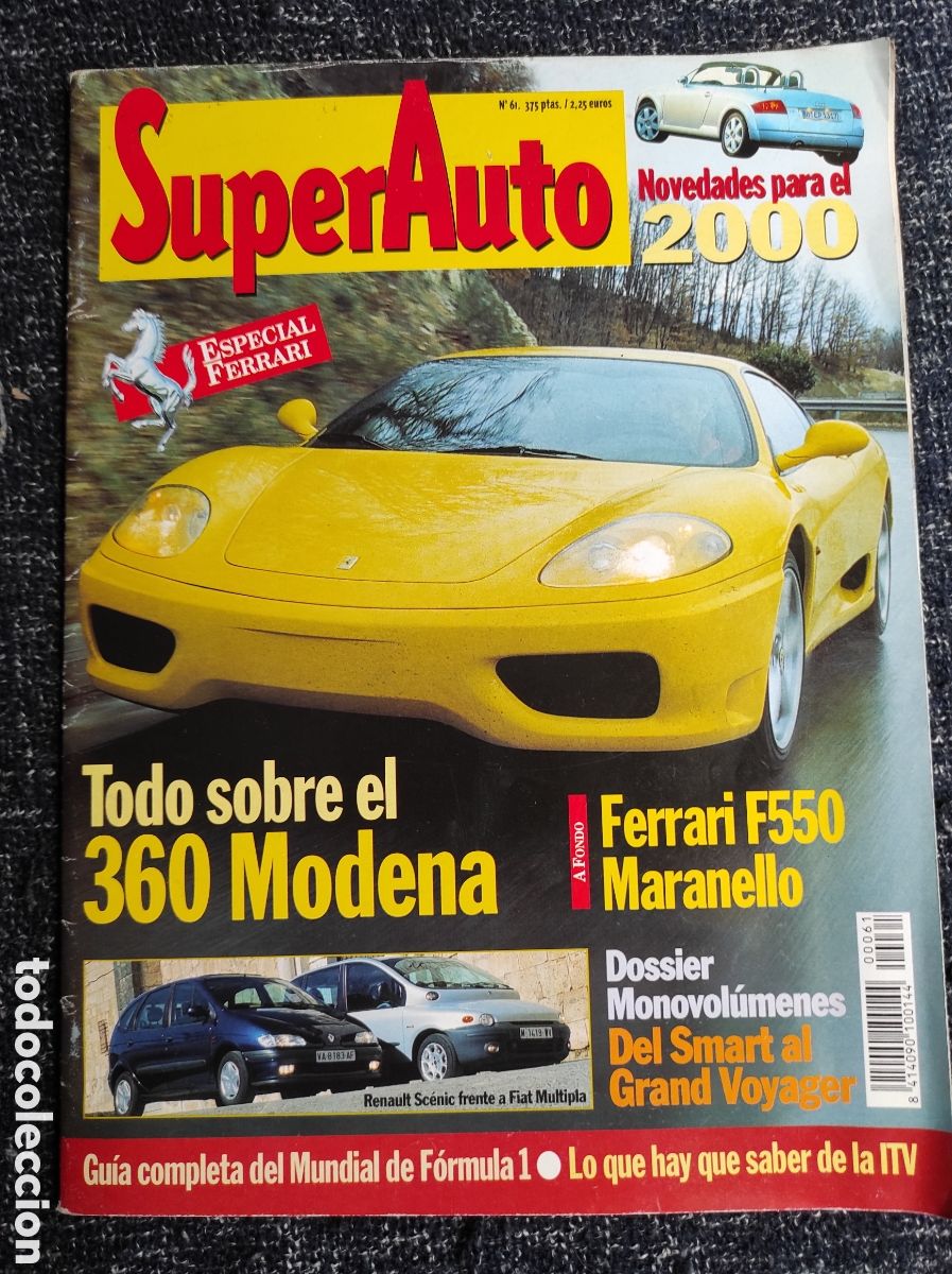 Coches: SUPER AUTO N&ordm; 61 360 MODENA, F 550 MARANELLO, MERCEDES A 160, ESPECIAL FERRARI, OPEL SINTRA