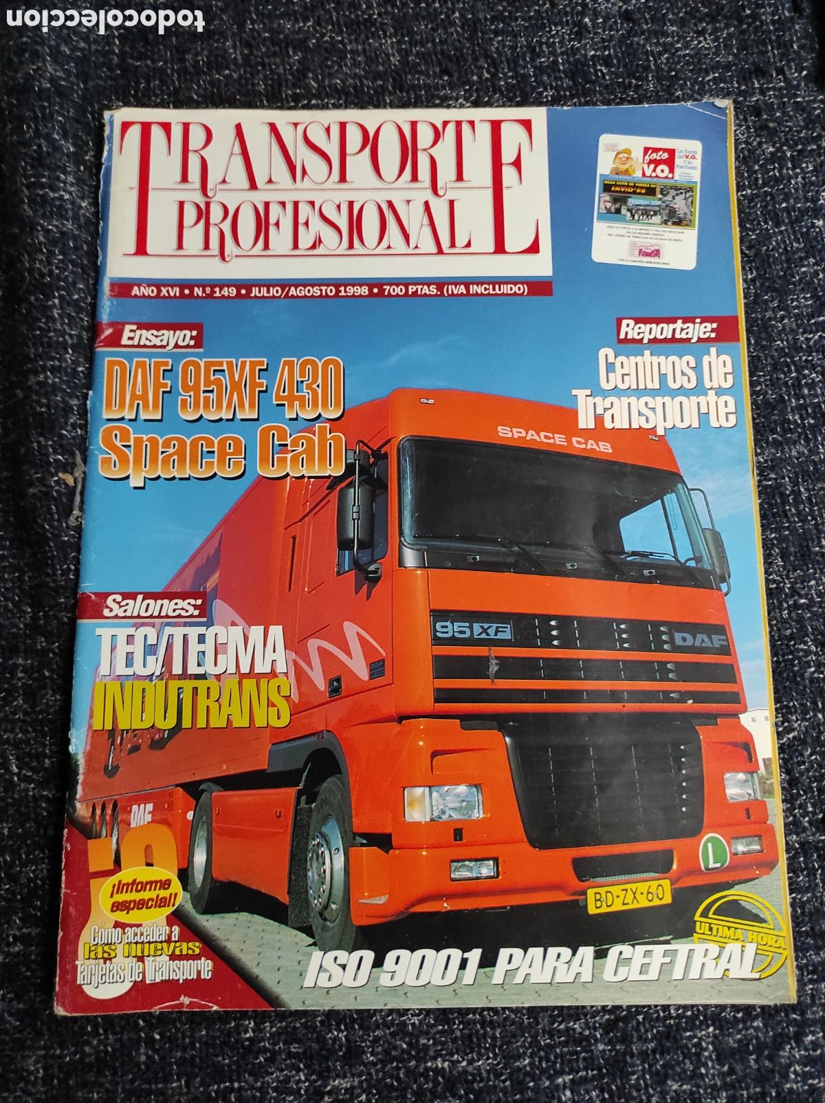 Auto: TRANSPORTE PROFESIONAL N&ordm; 149 JULIO-AGOSTO 1998 - DAF 95XF,
