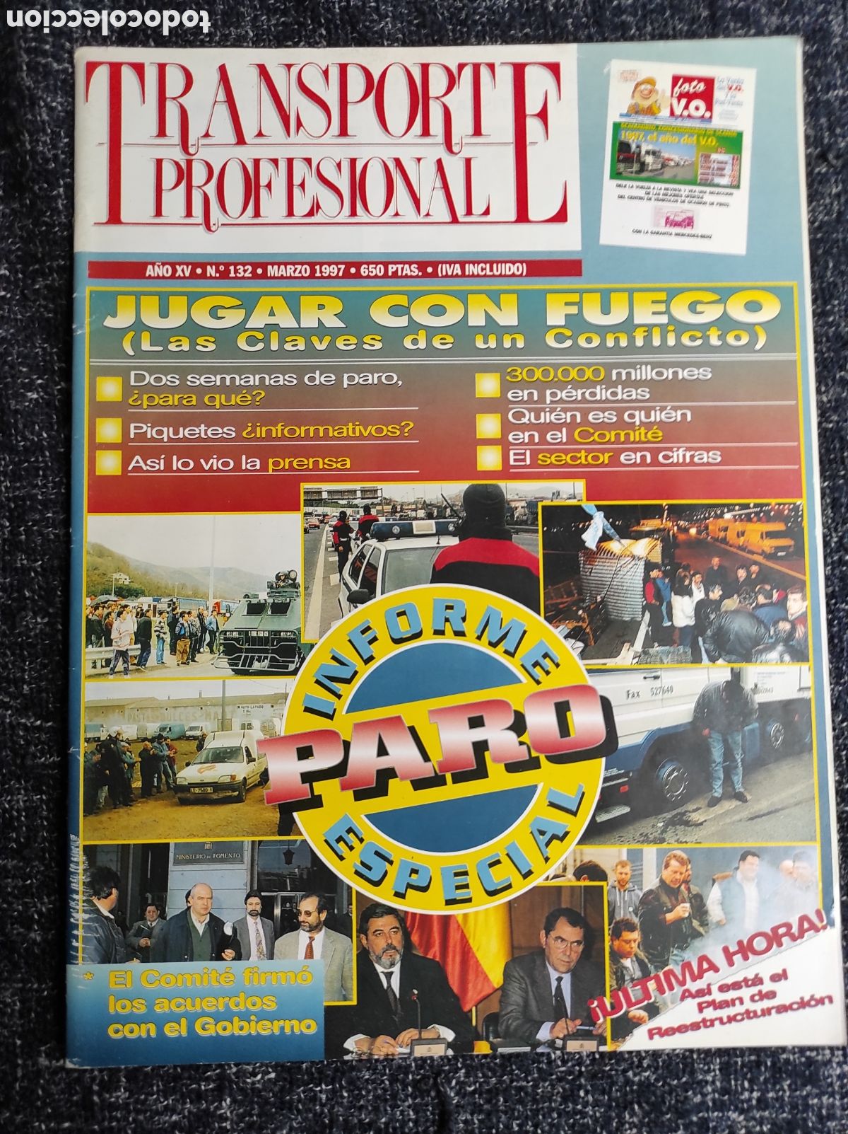 Auto: TRANSPORTE PROFESIONAL N&ordm; 132 MARZO 1997 - INFORME ESPECIAL PARO DE CAMIONEROS